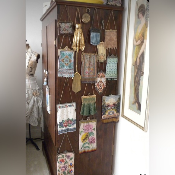 Antique Vintage 1920’s Seed Bead Hand Beaded Art Deco Flapper Purse - Picture 9 of 9